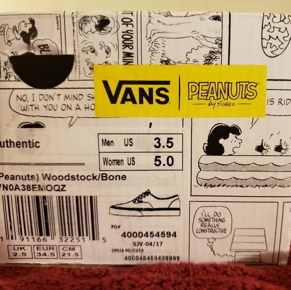 🆕️NIB Women's Authentic Peanuts Vans🆕️ - Picture 7 of 8